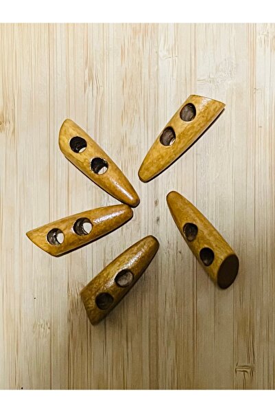 Öztürk Tuhafiye Buton din lemn tip cioban. 4,5 cm Pachet de 5 bucăți. NATURAL.