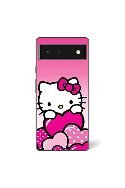 OEM Husa compatibila cu Google Pixel 6 Silicon Gel Tpu Model Hello Kitty Pink...