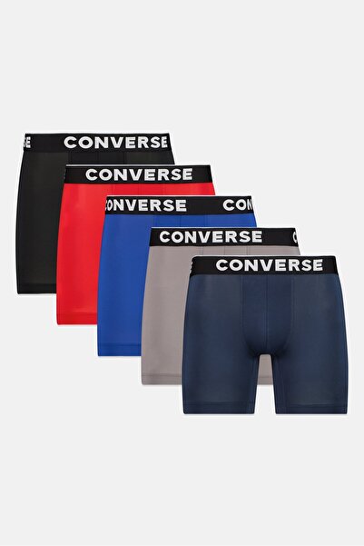 Converse بوكسر رجالي بشعار العلامة التجارية، 5 قطع، متعدد الألوان