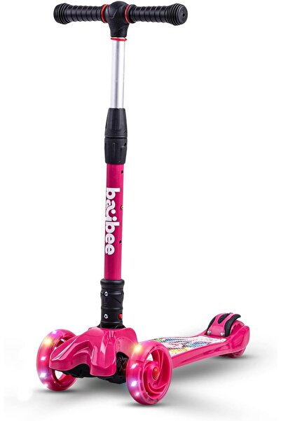 BAYBEE Smart Luminous 3-Wheel Scooter with Foldable Handle, Adjustable Height...