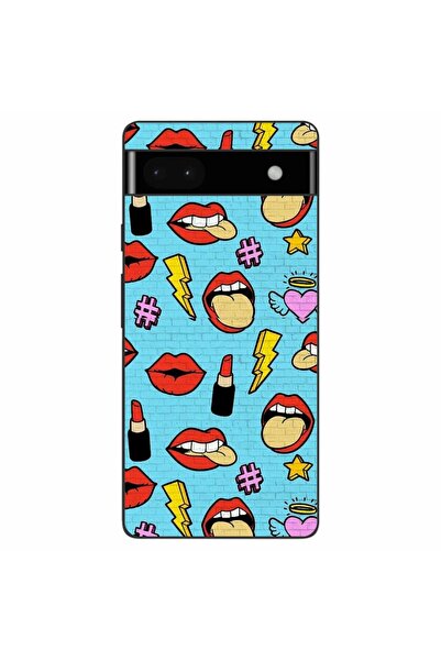 OEM Husa compatibila cu Google Pixel 6A Silicon Gel Tpu Model Pop Art Lips