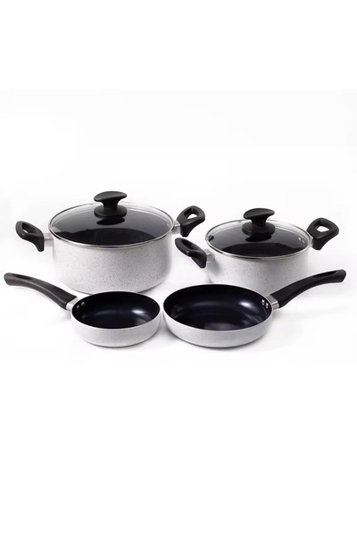 Ronaq Home Luxury Non Stick Cookware Sets Granite Coating Pots and Pans Set 6...