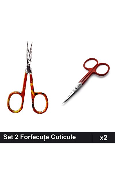 One Group Set 2 Forfecuțe Profesionale Cuticule One Group, Negru și Roșu, Man...