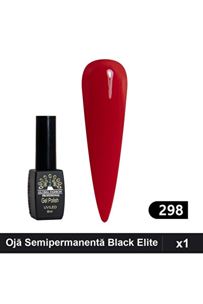 global fashion Ojă Semipermanentă Black Elite 8ml, Manichiură UV/LED,