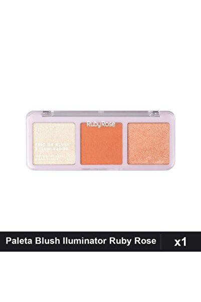 Ruby Rose Blush and Highlighter Light Palette, 1 Piece, Professional Makeup