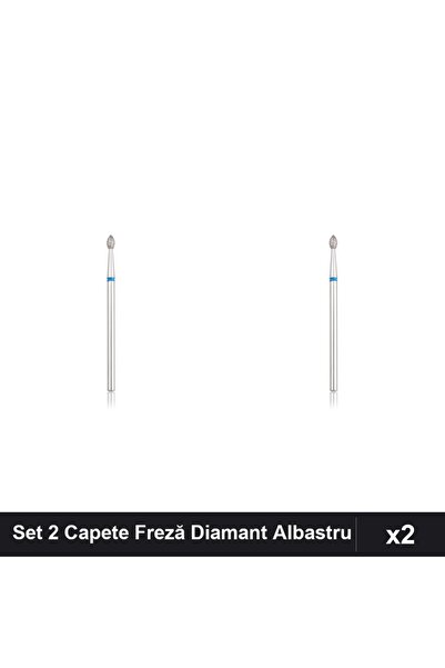 NAİLS Set 2 Capete Freză Diamant NBC Picătură 2.3mm Albastru, Manichiură Prof...