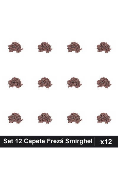 NAİLS Set 12 Capete Freză Unghii, Rezerve Smirghel 180, Manichiură Profesională