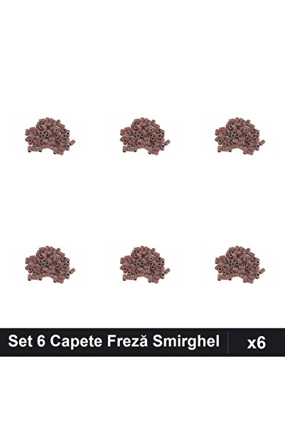 NAİLS Set 6 Capete Freză Unghii, Rezerve Smirghel 120, Manichiura Profesională