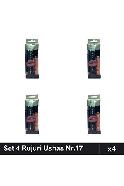 TLM Set of 4 Lipsticks + Pencils Ushas No.17, Lip Gloss Lipstick, Professiona...