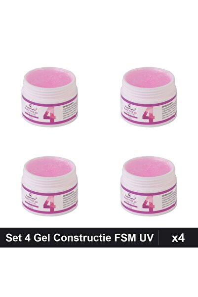FSM Set 4 Gel de Constructie UV LED 15g, Builder Gel Sculpting, Manichiura Pr...