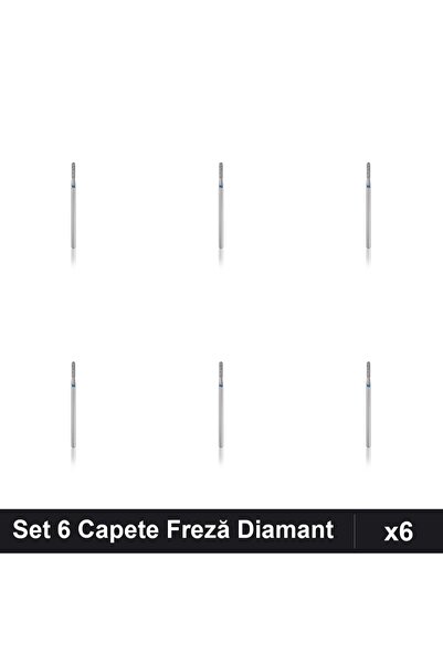 NAİLS Set 6 Capete Freză Diamant NBC Cilindru Rotund Albastru, Manichiura Pro...