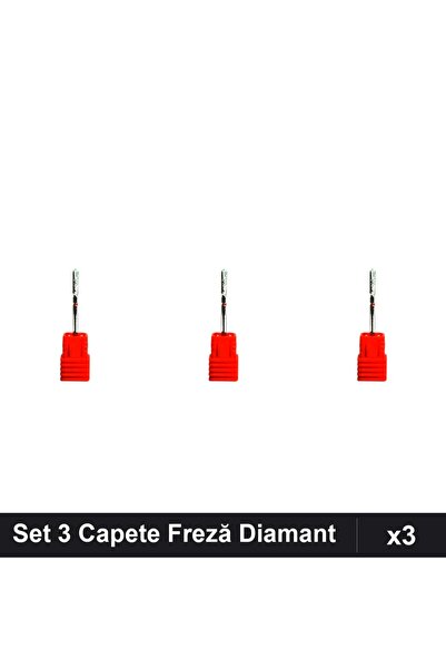 NAİLS Set 3 Capete Freză Diamant Unghii, Manichiura Profesională, Șlefuire Ge...