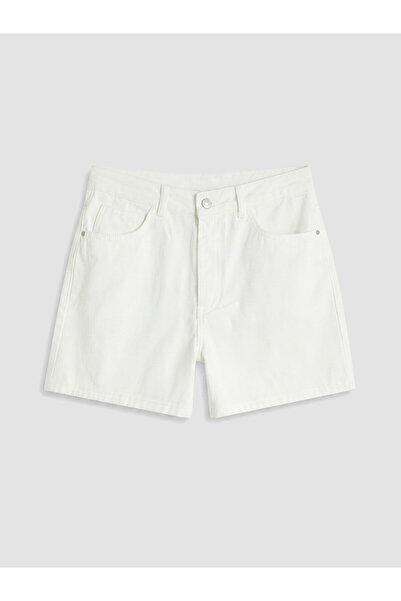 LC Waikiki Nevavm High Waist Women's Jean Shorts with Difference