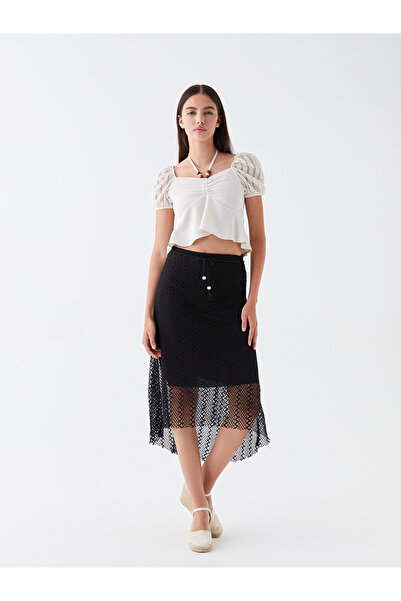 LC Waikiki Nevavm Women's Skirt with String Detail and Contrast
