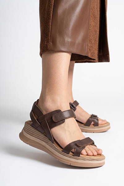 Solly 207 Brown Genuine Leather Women's Sandals