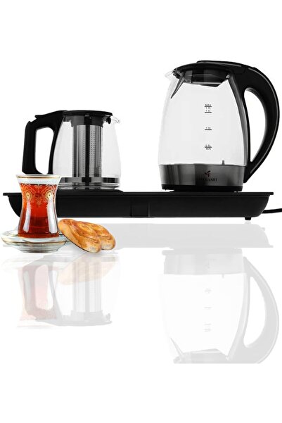 MEBASHI Glass Tea Maker, 1.7L Kettle, 1L Teapot, Digital Controls, Keep Warm ...