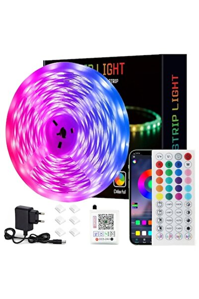 OEM RGB LED Strip Kit, 15m, Music Sync, Bluetooth App Control, 16M Colors, Ti...