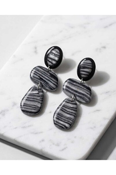 Dodemert Home Night Marble Series Polymer Clay & Epoxy Handmade Design Earrings