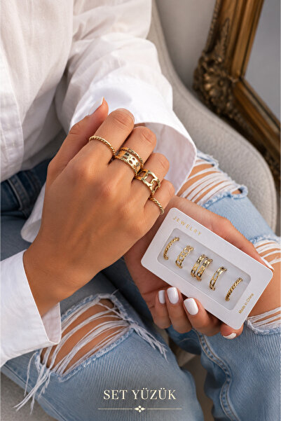 Jack Ferrero Gold Color Ring Set