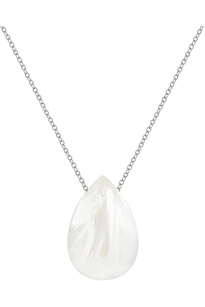 MINZA Oyster Women's Necklace, 925 Sterling Silver, Beaded Pendant Necklace, ...