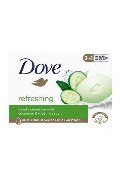 SOHO Soap, Dove, Cream 90 g Refreshing Cucumber Green Tea,