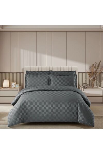 OEM Lenjerie de pat damasc Luxury hotelier - cu elastic - 4 piese 100% Damasc...