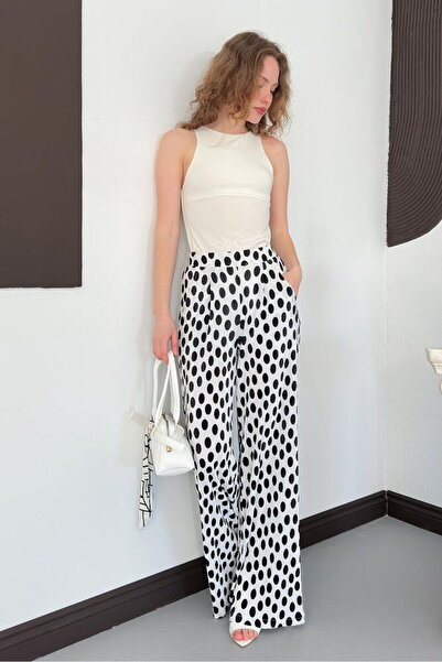 Cistern İstanbul Women's Polka Dot Pleated Trousers