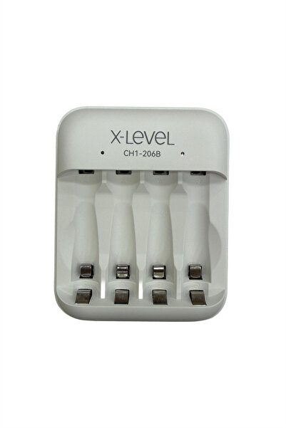 X-Level CH1-206B 4 Yuvalı LED Göstergeli AA / AAA Pil Şarj Cihazı