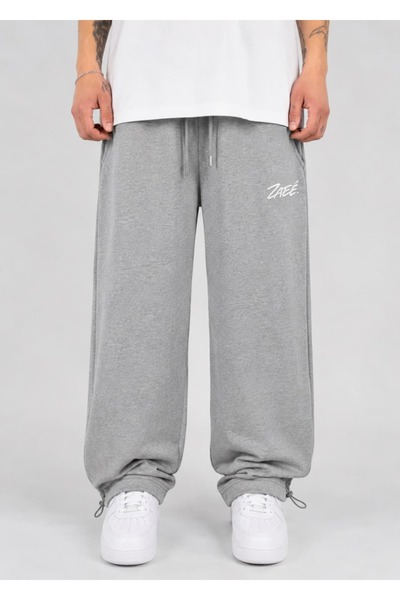 zaee Signature Embroidered Adjustable Leg Baggy Sweatpants