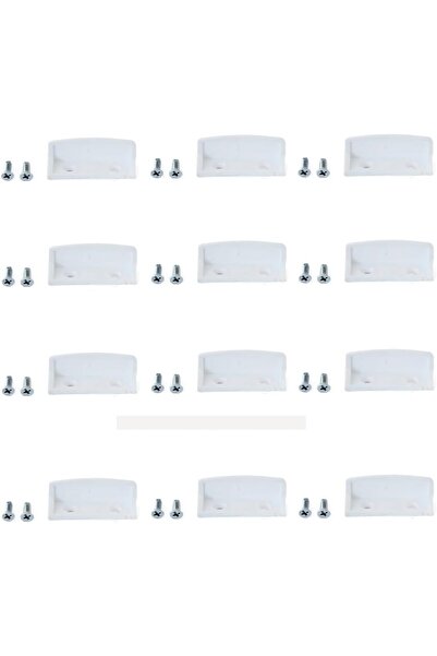 Yıldızan TAMGÜN Mâner pentru plasă de țânțari, Alb, 12 bucăți (cu 24 șuruburi...