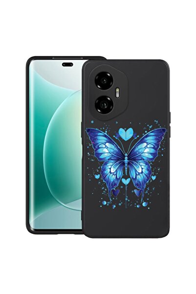 bestcase Θήκη για Honor 300 με σχέδιο μπλε πεταλούδας, TPU Ματ Εξαιρετικά Λεπ...