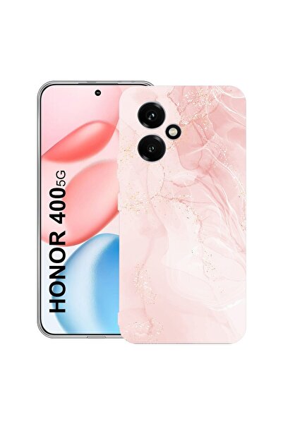 bestcase ¬Æ Husa Clear Silicon pentru Honor 400, Pastel Pink Marble, 2036423 ...