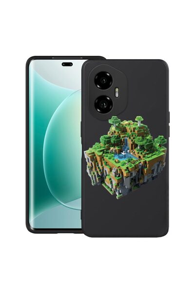 bestcase ¬Æ Husa pentru Honor 300 cu Design Minecarft World, TPU Mat Ultra Sl...