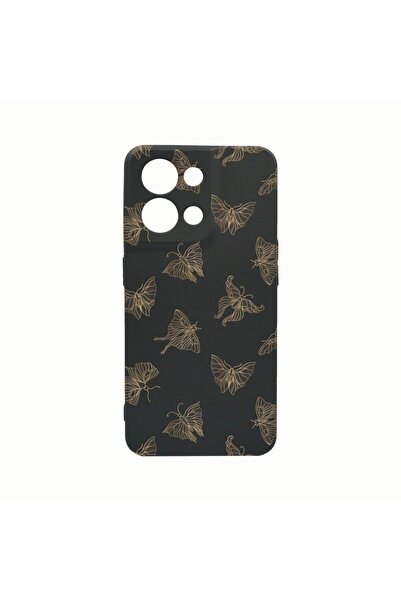 bestcase Husa Silicon, Compatibila Cu Oppo Reno8 Pro, Gold Butterfly, Reziste...