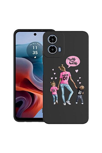bestcase Θήκη για Motorola Moto G45 με σχέδιο  "Mom Life " με αγόρι και κορίτ...