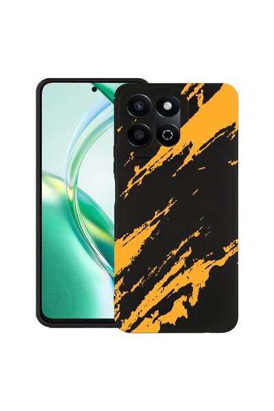 bestcase ¬Æ Husa pentru Honor 200 Smart, Slim Silicon, Golden Stripes, Protec...