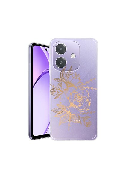 bestcase Husa pentru OPPO A40 / A40M, BestCase¬Æ Clear Silicon 2MM, Golden Ro...
