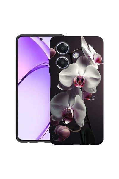 bestcase Калъф за OPPO A60 5G / A40 / A40M, Бяла орхидея, Тънък силиконов 0.8...
