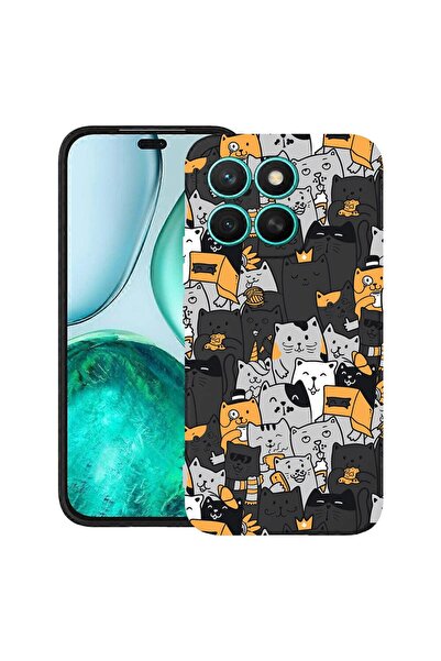 bestcase ¬Æ Husa TPU Ultra Slim Compatibil cu Honor X6c, cu Design Cat Patter...