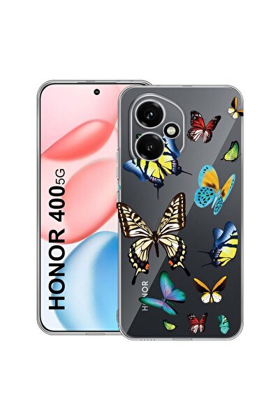 bestcase Διαφανής Θήκη Σιλικόνης για Honor 400, Όμορφες Έγχρωμες Πεταλούδες, ...