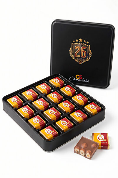 Galatasaray Lisanslı 26. Şampiyonluk Özel Büyük Metal Kutu Fındıklı Sütlü Bey...