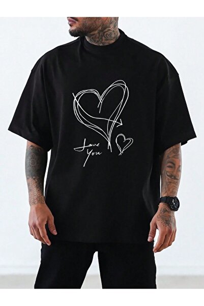 bellanova Oversize Minimalist Graphic Printed Short Sleeve T-Shirt