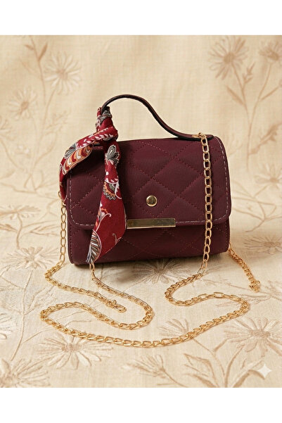mavolie Mink Scarf Chain Handbag