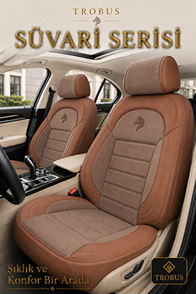 TROBUS Fiat Egea Cross 2020 Sonrası Uyumlu Süvari Serisi Taba Premium Tay Tüy...