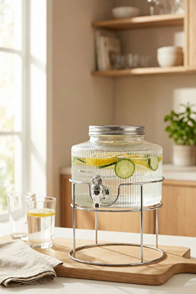 Empressco Tutku Home 2.5 Litre Metal Standlı Cam Sebil, Şerbetlik - Fiyatı, Y...