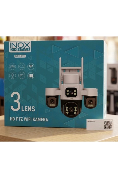 Sovdex inox x113 YENİ NESİL X113 3+3+3MP 3 LENSLİ WİFİ PTZ KAMERA K1314
