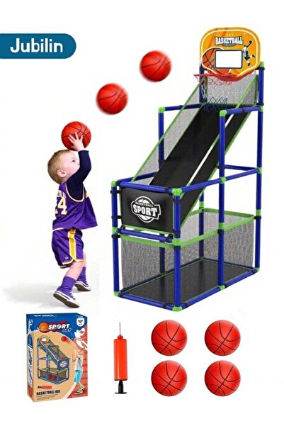 Jubilin Toddler Arcade Basketball Hoop Game Indoor, Ajustable Height Indoor B...