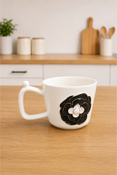 RUBİ PORSELEN Rose Patterned Porcelain Mug 230 ml