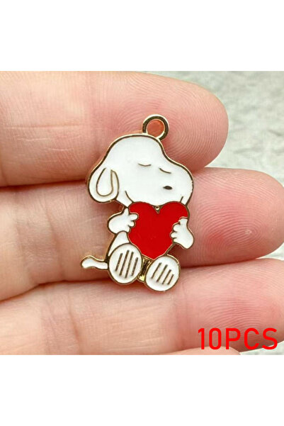 Choice9 Bandai Chocolate 10Pcs Cute Snoopy Dog DIY Keychain Metal Handmade Al...