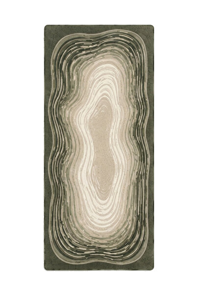 Rugs Modern Halı SDT Modern Topografik Desenli Katmanlı Dalgalı Yeşil Dokuma ...